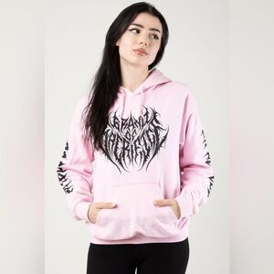 Brand Of Sacrifice Pink Hoodie Pullover Size Small Metal,Death-core Band NWOT